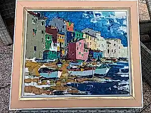 Marc Ottee - M. Ottee – Kleurrijk mediterraan havengezicht – olieverf op doek – 50 × 70 cm kopen? Bied vanaf 125!