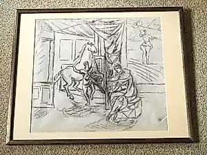 Albert Muis - Potloodtekening - Circus kopen? Bied vanaf 110!