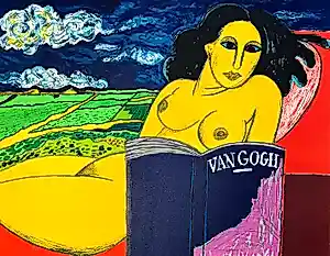Corneille - Gesigneerde lithografie, Hommage aan Van Gogh, 1989 kopen? Bied vanaf 600!