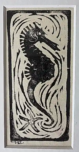 Jaap Rooke - Zeepaardje. Ingelijst. kopen? Bied vanaf 79!