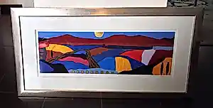 Ronald Boonacker - Zeer grote zeefdruk 'Toscaans landschap' kopen? Bied vanaf 125!