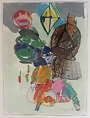 Jurjen de Haan - Kleurrijke abstracte compositie. kopen? Bied vanaf 300!