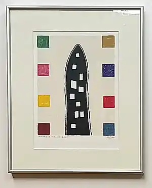 Harrie Gerritz - handgesigneerde zeefdruk | 'Toren' | 2011 kopen? Bied vanaf 50!
