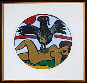 Corneille - Zeefdruk, L'oiseau présent - Ingelijst kopen? Bied vanaf 275!