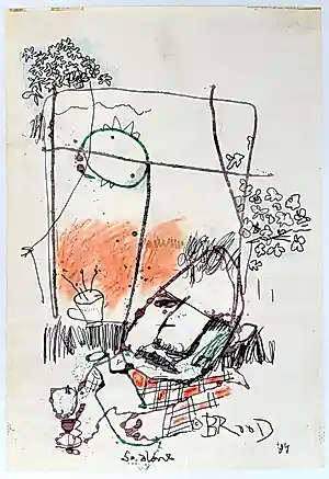 Herman Brood - So Alone - orginele tekening - 1984 kopen? Bied vanaf 2500!