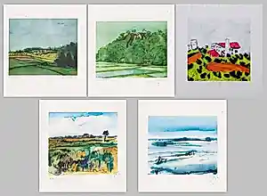 Zaidong Zheng - e.a: vijf handgesigneerde zeefdrukken: Landschappen | GRATIS VERZENDING kopen? Bied vanaf 29!