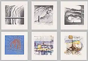 Willem F. Wagner - e.a: zes handgesigneerde zeefdrukken: Abstracte Composities | GRATIS VERZENDING kopen? Bied vanaf 29!