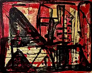Theo Kuijpers - litho: abstract kopen? Bied vanaf 69!