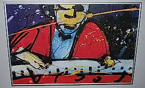 Herman Brood - (Ik) Pianoman - canvas op spieraam - ingelijst kopen? Bied vanaf 20!