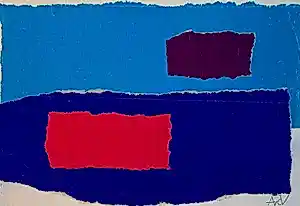 Andre van der Vossen - Collage: Abstracte compositie kopen? Bied vanaf 295!