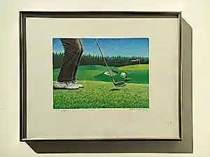 Rene Boin - Golfer (zeefdruk) kopen? Bied vanaf 20!