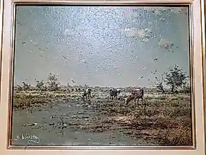 Albert Buikema - Landschap met koeien kopen? Bied vanaf 125!