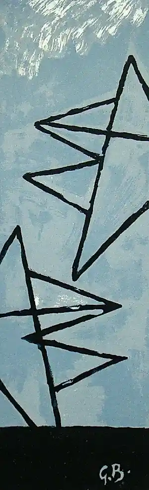 Georges Braque - Ciel gris I. - 1959 - Originele lithografie - Gesigneerd op de plaat - Mourlot kopen? Bied vanaf 70!