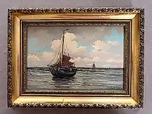 Henk Dekker - Zeegezicht met zeilende botter kopen? Bied vanaf 295!