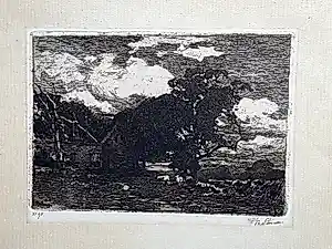 Willem Zwart - Storm en onweer over land kopen? Bied vanaf 35!