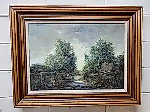Gerardus Johannes Ernens - Hollands Landschap met Visser in een Bootje kopen? Bied vanaf 125!
