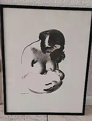 Aage Sikker Hansen - Moeder geeft baby borstvoeding. kopen? Bied vanaf 50!