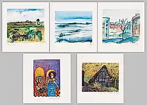 Hanno Edelmann - e.a: vijf handgesigneerde zeefdrukken: Diverse Composities | GRATIS VERZENDING kopen? Bied vanaf 25!