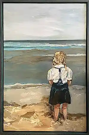 Leida Blom - Beach Girl - Schilderij kopen? Bied vanaf 300!