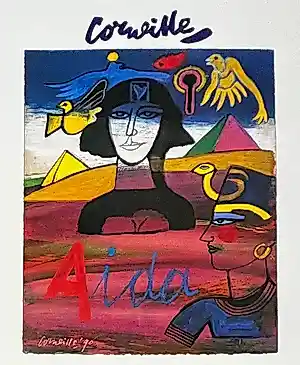 Corneille - Aïda Hommage aan Verdi Poster - Met Atelier Corneille Stempel kopen? Bied vanaf 35!