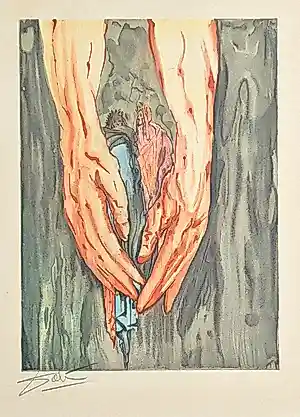 Salvador Dali - Inferno surrrealistische houtgravure handgrsigneerd kopen? Bied vanaf 175!