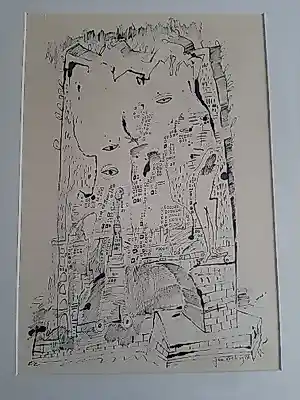 Jan Voets - Inkttekening, zonder titel kopen? Bied vanaf 35!