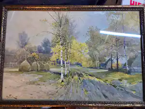 Max Fritz - Boerenlandschap met berken kopen? Bied vanaf 200!