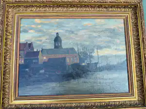 Dirk van Haaren - Uitzicht op stad/dorp. kopen? Bied vanaf 150!