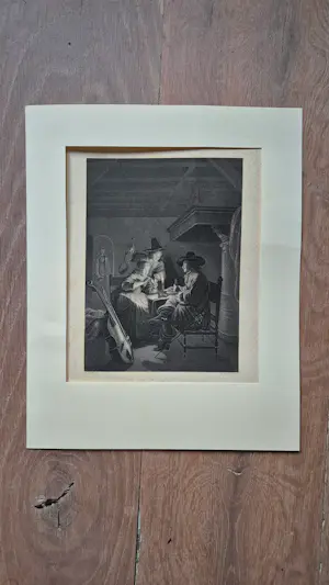 Onbekend - Cello en viool in 2 prenten kopen? Bied vanaf 40!