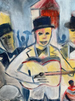 Onbekend - Moacir, Brazilië,interessant doek, gesigneerd kopen? Bied vanaf 40!