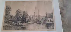 Ids Wiersma - Gezicht op Oldeboorn. verkocht voor € 220!