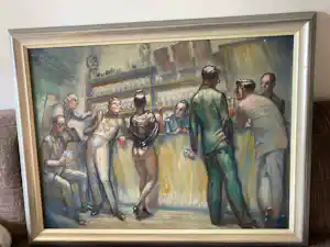 Beric Young - Beric Young (1959) – Sfeervolle Barscène verkocht voor € 125!