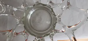 Onbekend - Handgeblazen "tralie" vaas in glas/kristal kopen? Bied vanaf 10!