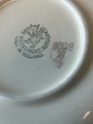 Societe Ceramique - Serveerset - 1939 - 1 grote en 8 kleine borden kopen? Bied vanaf 50!