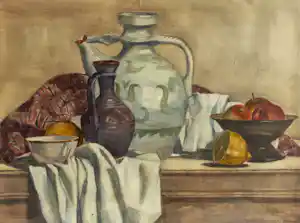 Russische School - Stilleven, aquarel (netjes ingelijst) kopen? Bied vanaf 100!