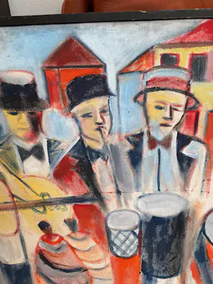 Onbekend - Moacir, Brazilië,interessant doek, gesigneerd kopen? Bied vanaf 40!