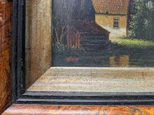 Onbekend - landschap met boerderij. Prachtige kader. kopen? Bied vanaf 39!
