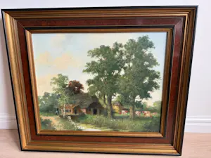 Herman Veger - Los hoes boerderijtje met hooiberg & koeien in bos kopen? Bied vanaf 100!