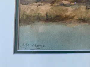 Albert Jan Oudshoorn - Molen aan het water met scheepswerf - Albert Jan Oudshoorn - Aquarel - ong. 1920 kopen? Bied vanaf 110!