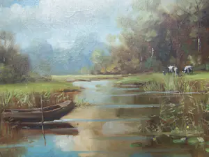 Onbekend - Hollands polderlandschap. kopen? Bied vanaf 20!