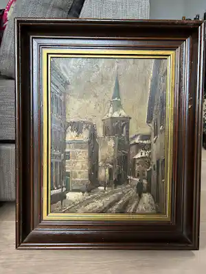 Pie Wilhelmus - Kerk in de sneeuw verkocht voor € 95!