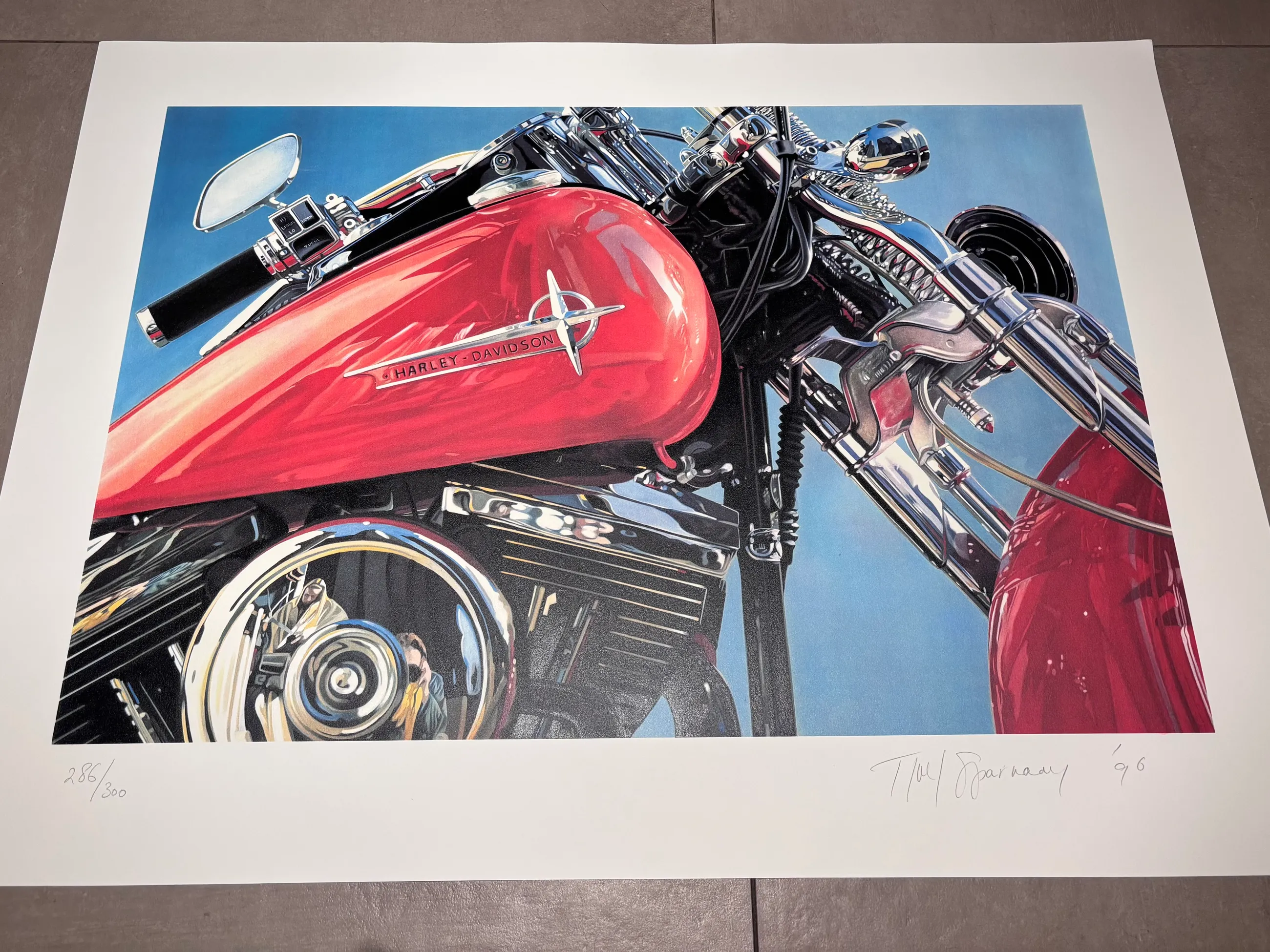 Tjalf Sparnaay - Zeer grote zeefdruk “Harley” kopen? Bied vanaf 150!