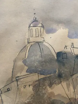 Onbekend - Amsterdams stadsgezicht met de Koepelkerk - Mogelijk Jan Rijlaarsdam (1911-2007) kopen? Bied vanaf 20!