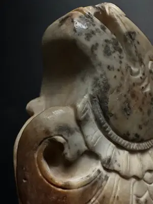 Onbekend - Gesneden jade vissculptuur Chinees gesneden jadesculptuur kopen? Bied vanaf 20!