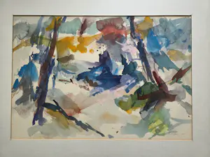 Jan Velthuis - abstracte compositie, aquarel op papier, 1981 kopen? Bied vanaf 75!