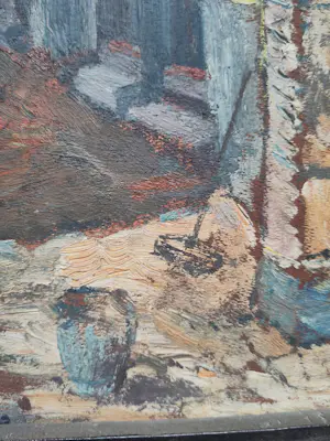 Karel Wouters - Stadsgezicht met poortdoorgang kopen? Bied vanaf 100!