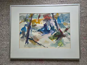 Jan Velthuis - abstracte compositie, aquarel op papier, 1981 kopen? Bied vanaf 75!