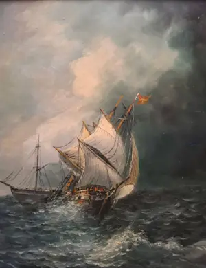 Onbekend - windjammer op woeste zee kopen? Bied vanaf 20!