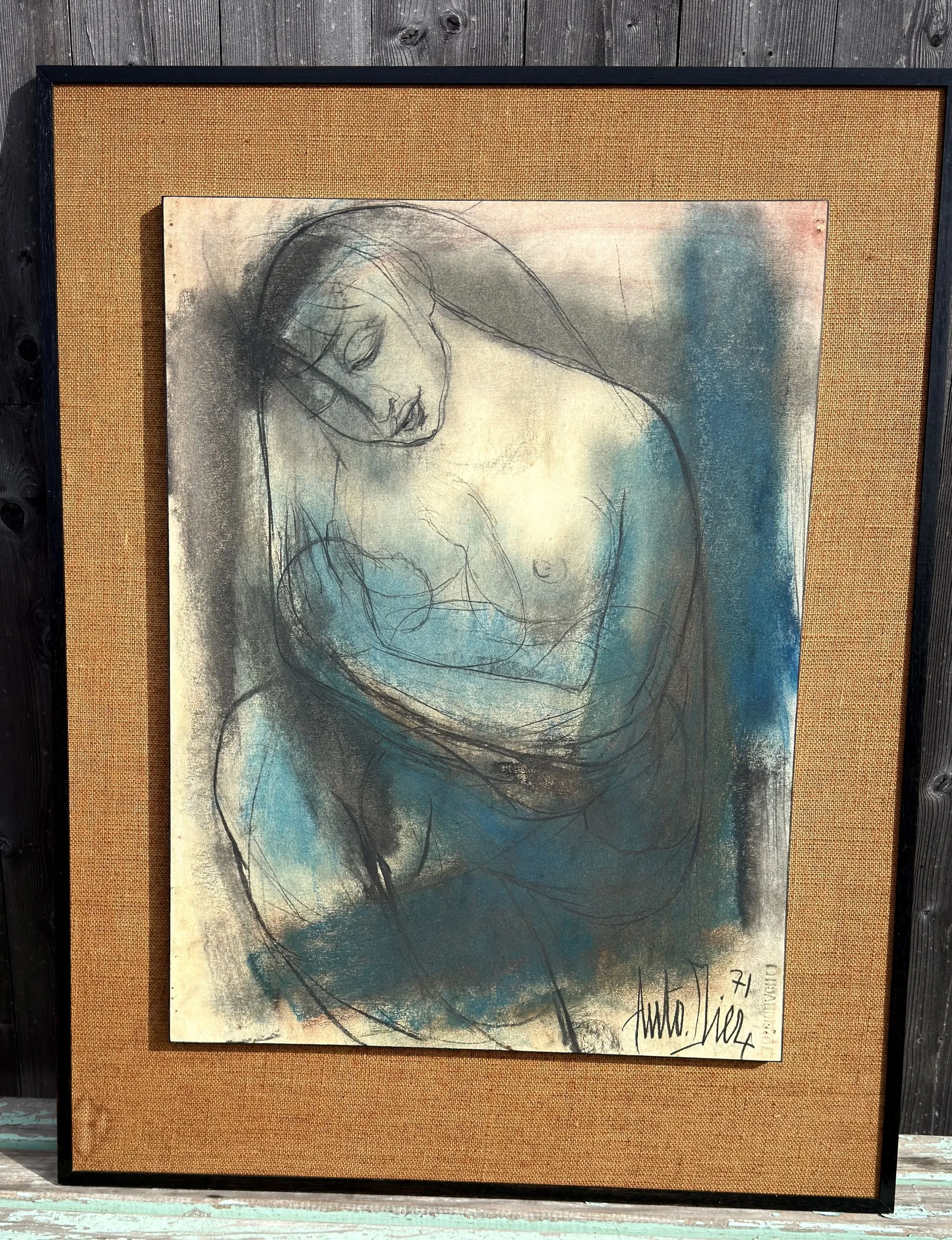 Anto Diez - Moeder en Kind (1971) – Gemengde techniek, handgesigneerd en geannoteerd op a... kopen? Bied vanaf 175!