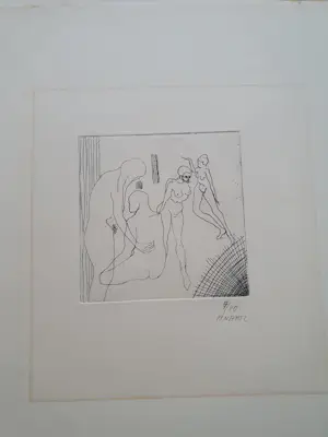 Anatol Herzfeld - 4 stuks - Pen- en inkttekening gesigneerd kopen? Bied vanaf 80!